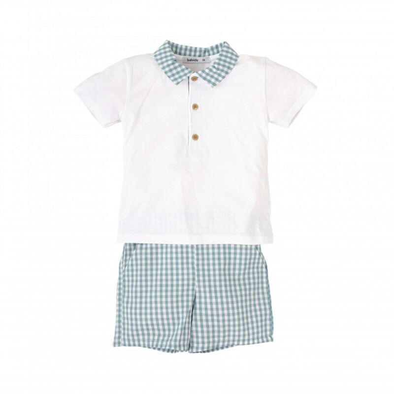 42406 Conjunto niño polo brisa Babidu. ROPA PARA BEBES ,PREMAMA Y COLEGIAL - DE 0 5 AÑOS INFANTIL VERANO NIÑO Conjuntos . TALLAS