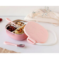 3540 C/C. CAJA ALMUERZO 450ML ACERO INOXIDA KIOKIDS. PUERICULTURA Y COMPLEMENTOS PARA BEBES - COMIDA TERMOS RECIPIENTES