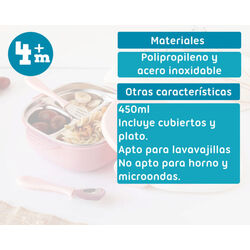 3540 C/C. CAJA ALMUERZO 450ML ACERO INOXIDA KIOKIDS. PUERICULTURA Y COMPLEMENTOS PARA BEBES - COMIDA TERMOS RECIPIENTES