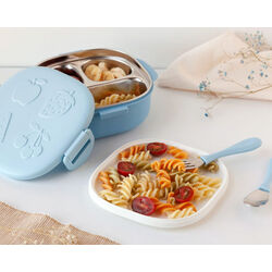 3541 CAJA ALMUERZO 450ML ACERO INOXIDABLE KIOKIDS. PUERICULTURA Y COMPLEMENTOS PARA BEBES - COMIDA TERMOS RECIPIENTES VAJILLAS