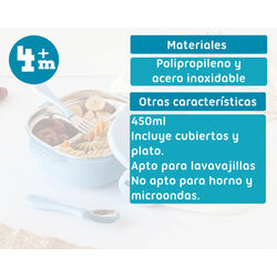 3541 CAJA ALMUERZO 450ML ACERO INOXIDABLE KIOKIDS. PUERICULTURA Y COMPLEMENTOS PARA BEBES - COMIDA TERMOS RECIPIENTES VAJILLAS