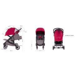 SILLA DE PASEO ALASKA BABY MOSTER. COCHECITOS-CARRICOCHES PARA BEBE SILLAS DE PASEO . Color BURDEOS. 