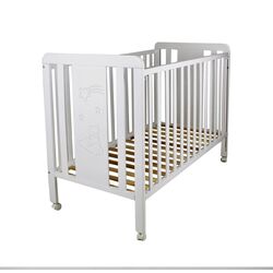 99A1013Cuna Lateral abatible OSITO IKID. MOBILIARIO Y DECORACION PARA BEBE - CUNAS . Color Blanco. 