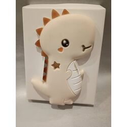 10978 MORDEDOR SILICONA DINO GAMBERRITOS. JUGUETES PARA BEBE - PRIMEROS SONAJEROS . Color Beige. 