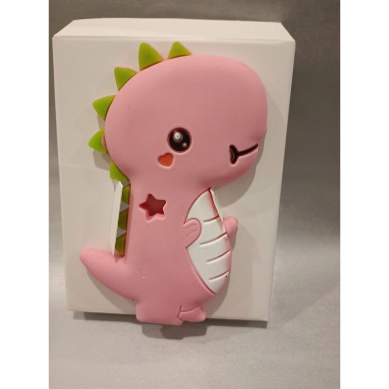 10978 MORDEDOR SILICONA DINO GAMBERRITOS. JUGUETES PARA BEBE - PRIMEROS SONAJEROS . Color Rosa. 