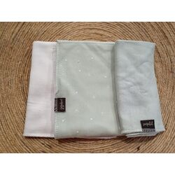 PACK TOALLITAS CIELO MENTA SONPETIT. COCHECITOS-CARRICOCHES PARA BEBE SACOS Y TEXTILES MUSELINAS GASAS . Color Verde. 