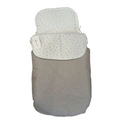 SACO DE COCHE CON COLCHA ERIZOS RAPACINOS. COCHECITOS-CARRICOCHES PARA BEBE SACOS Y TEXTILES DE CAPAZO SOBRE PUNTO . Color GRIS