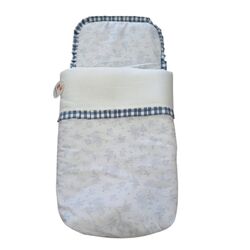 SACO INTERIOR DE CAPAZO PAISAJE AZUL NEOX  RAPACINOS. COCHECITOS-CARRICOCHES PARA BEBE SACOS Y TEXTILES DE SOBRE PUNTO CAPAZO .