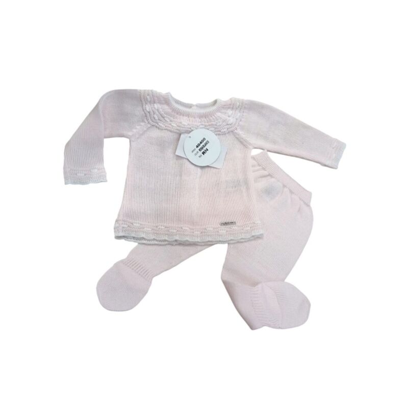 40400 Conjunto de punto blanco Visi. ROPA PARA BEBES ,PREMAMA Y COLEGIAL - DE 0 5 AÑOS INFANTIL VERANO Conjuntos Punto . Color