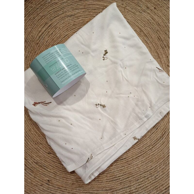 MB.Co.17 Muselina bambú cometas Sonpetit. COCHECITOS-CARRICOCHES PARA BEBE SACOS Y TEXTILES MUSELINAS GASAS . Color 0. 