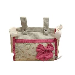 TALEGA FLOR PIQUE CON VOLANTE TELA  BRISA BEBE. COCHECITOS-CARRICOCHES PARA BEBE SACOS Y TEXTILES BOLSOS ,TALEGAS MALETAS OUTLET