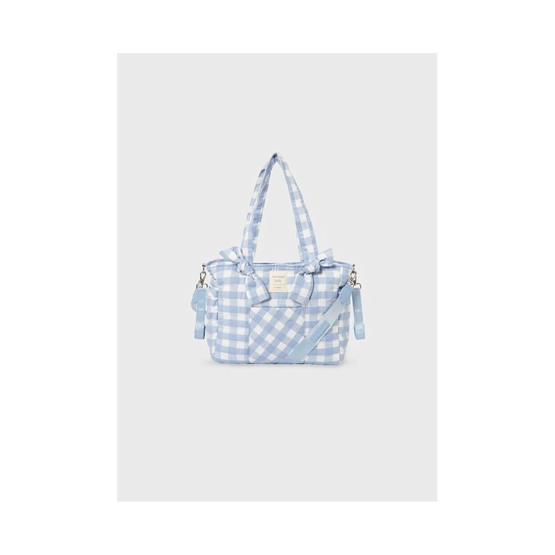 19111 BOLSO VICHY CUADRO AZUL MAYORAL. COCHECITOS-CARRICOCHES PARA BEBE SACOS Y TEXTILES BOLSOS ,TALEGAS MALETAS OUTLET . Color
