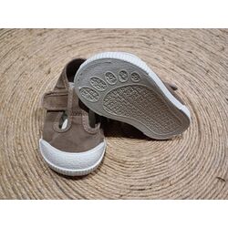 4521E SANDALIA BAREFOOT ENZIMATICO BEIGE ENZ   NATURAL WOLD. ZAPATOS PARA BEBE - CALZADO NIÑA NIÑO ZAPATILLAS DE LONETAS .
