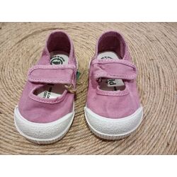 4522E MERCEDES BAREFOOT ENZIMATICO ROSA ENZERADO  NATURAL WOLD. ZAPATOS PARA BEBE - CALZADO NIÑA ZAPATILLAS DE LONETAS . CALZADO