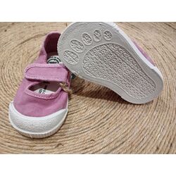 4522E MERCEDES BAREFOOT ENZIMATICO ROSA ENZERADO  NATURAL WOLD. ZAPATOS PARA BEBE - CALZADO NIÑA ZAPATILLAS DE LONETAS . CALZADO