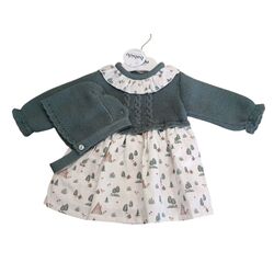 91801 VESTIDO CON CAPOTA FIORDO BABIDU. ROPA PARA BEBES ,PREMAMA Y COLEGIAL - DE 0 5 AÑOS INVIERNO Vestidos . TALLAS 3 meses. 