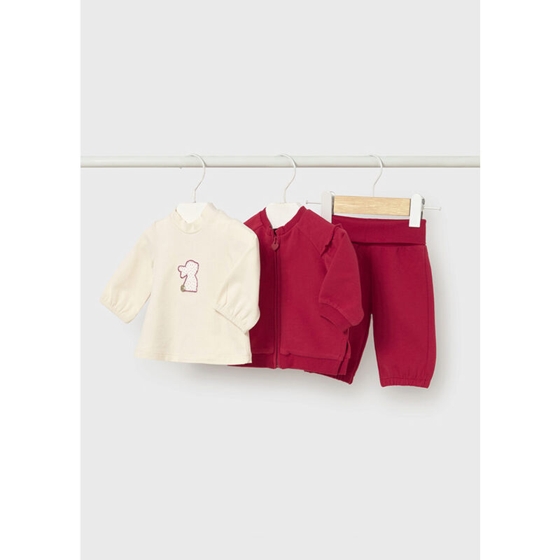 2607 Chándal 3 piezas felpa perchada recién nacida mayoral. ROPA PARA BEBES ,PREMAMA Y COLEGIAL - DE 0 5 AÑOS INVIERNO NIÑA