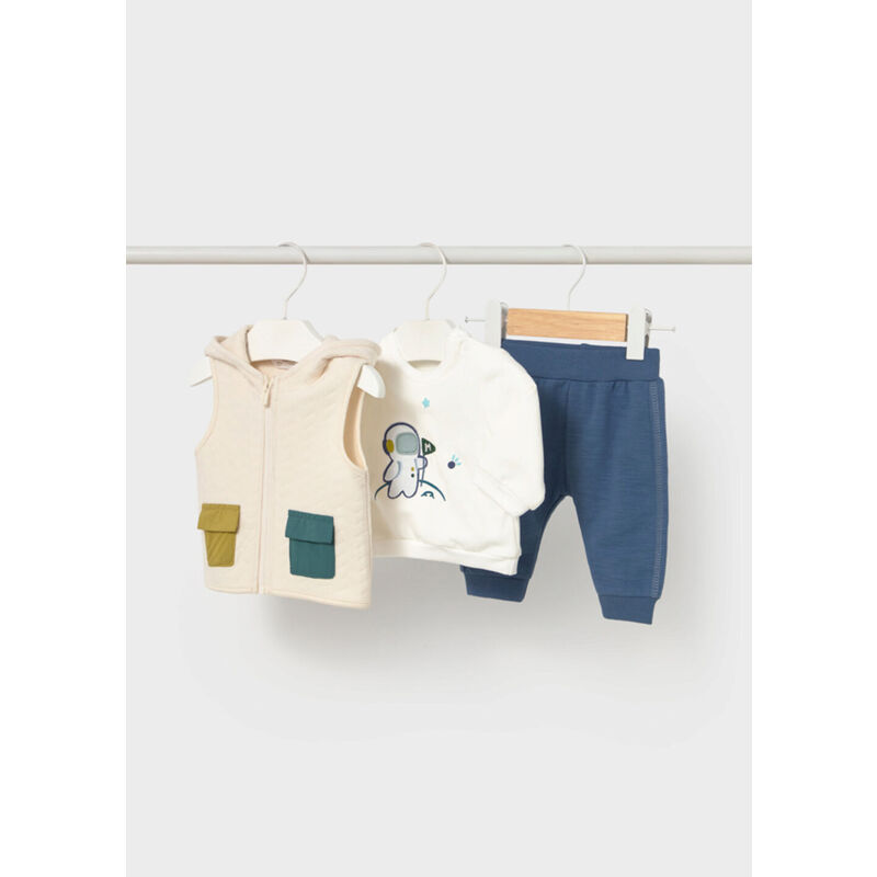 2640 Conjunto chaleco tres piezas recién nacido mayoral. ROPA PARA BEBES ,PREMAMA Y COLEGIAL - DE 0 5 AÑOS INVIERNO Chandal NIÑA