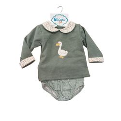 31735 SUDADERA TUNDOSADA CON RANITA DE CUADROS TONY. ROPA PARA BEBES ,PREMAMA Y COLEGIAL - DE 0 5 AÑOS INVIERNO NIÑO Conjuntos