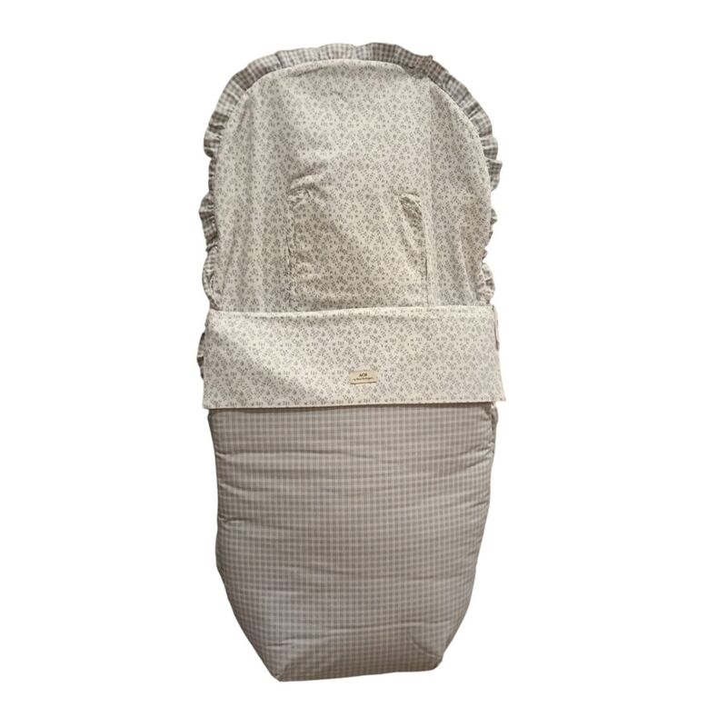 Saco  silla basic desenfundable 501 gris cuadro 59 gris artesanía Chari. COCHECITOS-CARRICOCHES PARA BEBE SACOS Y TEXTILES SILLA
