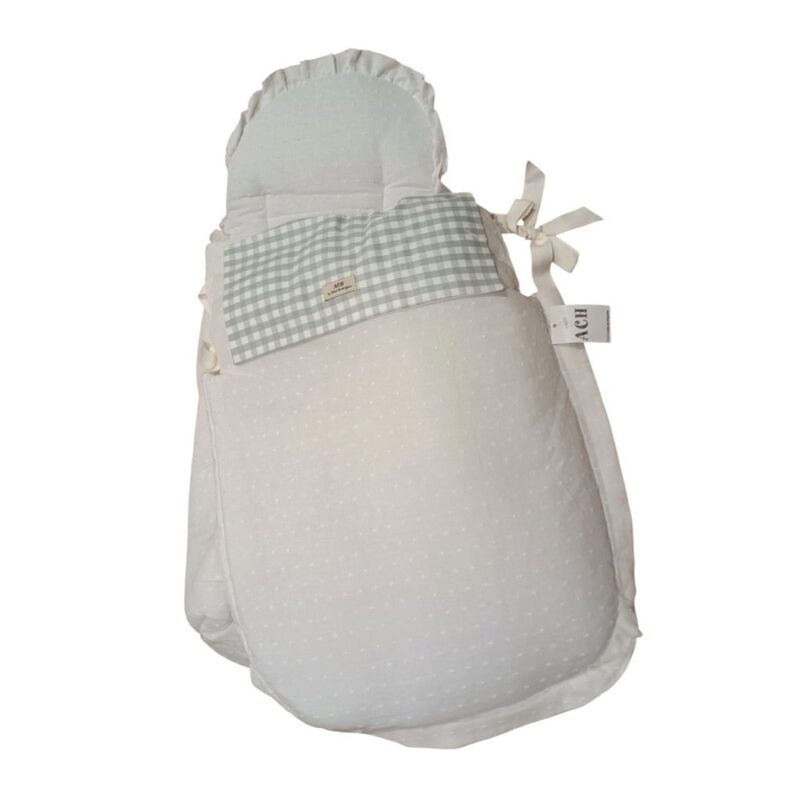 Sacó de tres usos 505 verde artesanía Chari1. COCHECITOS-CARRICOCHES PARA BEBE SACOS Y TEXTILES DE CAPAZO SOBRE PUNTO . Color