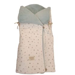 4900MOPAUL-A SACO ARRULLO PAUL CON MOUTON AZUL UZTURRE. COCHECITOS-CARRICOCHES PARA BEBE SACOS Y TEXTILES DE SOBRE PUNTO CAPAZO