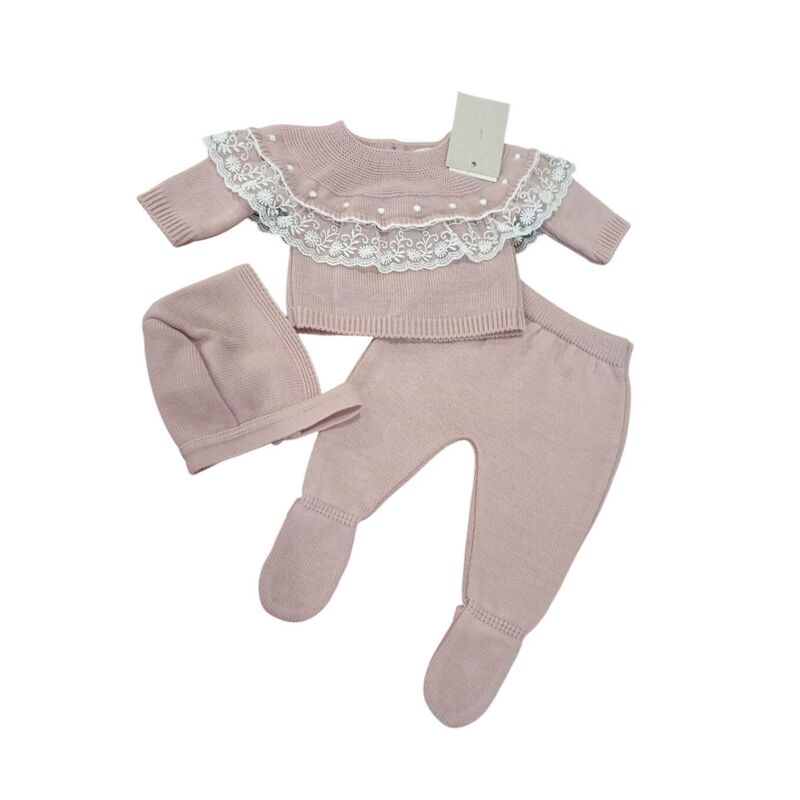 C7019R Conjunto de punto bebe Cucadas. ROPA PARA BEBES ,PREMAMA Y COLEGIAL - DE 0 5 AÑOS INVIERNO Conjuntos Punto NIÑO NIÑA .