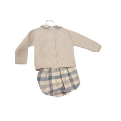 C7110 Conjunto de punto bebe arena  Cucadas. ROPA PARA BEBES ,PREMAMA Y COLEGIAL - DE 0 5 AÑOS INVIERNO NIÑO Conjuntos . TALLAS