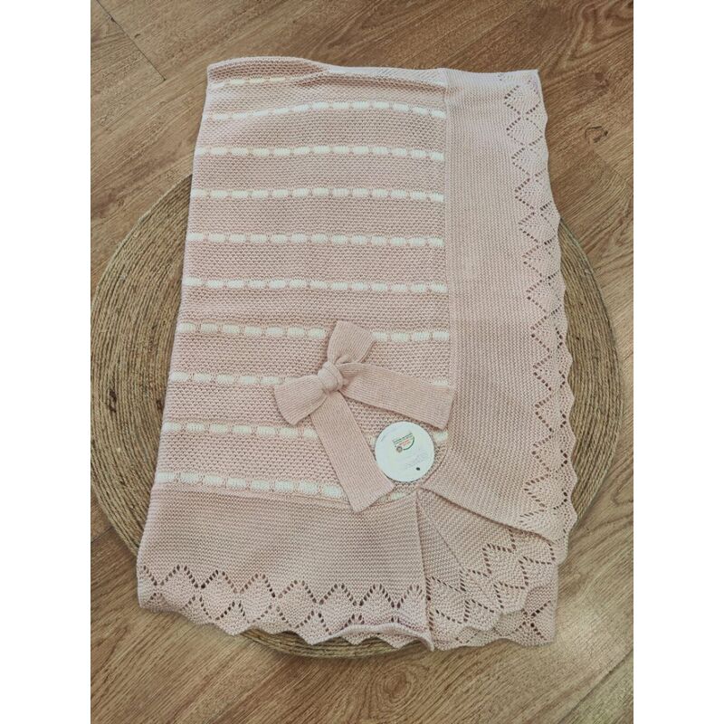 25523 CHAL RECOGIDAS PASACINTAS JULIANA. COCHECITOS-CARRICOCHES PARA BEBE SACOS Y TEXTILES CHALES MANTAS . Color Rosa. 