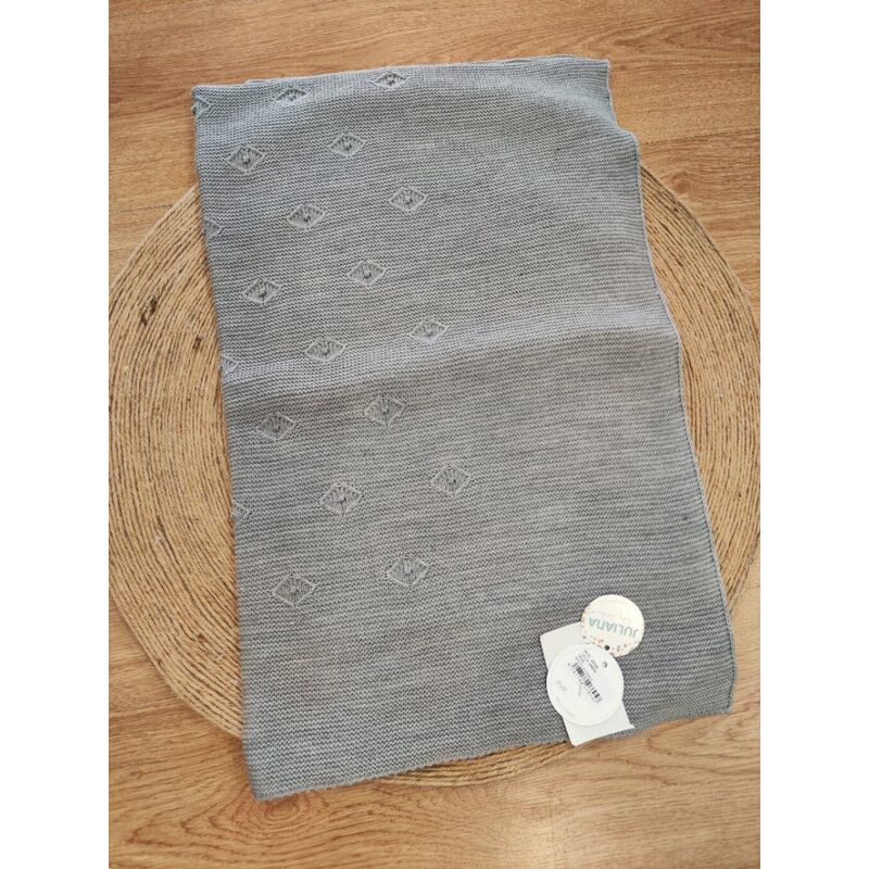 25535 MANTITA LIN ROMBOS JULIANA. COCHECITOS-CARRICOCHES PARA BEBE SACOS Y TEXTILES CHALES MANTAS . Color GRIS . 
