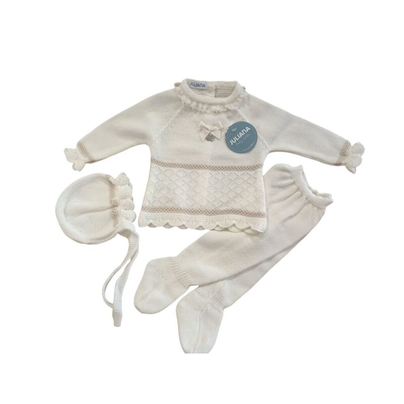 25542 CONJUNTO 3 PIEZAS ROMBOS VASTAS JULIANA. ROPA PARA BEBES ,PREMAMA Y COLEGIAL - DE 0 5 AÑOS INVIERNO Conjuntos Punto .