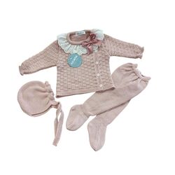 25558 CONJUNTO 3 PIEZAS TODO TRENCITAS PUNTILLA ROSA JULIANA. ROPA PARA BEBES ,PREMAMA Y COLEGIAL - DE 0 5 AÑOS INVIERNO