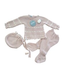 25563 CONJUNTO 3 PIEZAS RECOGIDAD PASACINTAS ROSA PALO JULIANA. ROPA PARA BEBES ,PREMAMA Y COLEGIAL - DE 0 5 AÑOS INVIERNO