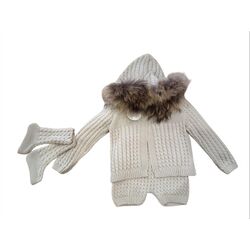 25610 PETO PUNTO TRENZAS CON CHAQUETA Y BOTAS JULIANA. ROPA PARA BEBES ,PREMAMA Y COLEGIAL - DE 0 5 AÑOS INVIERNO NIÑO Conjuntos