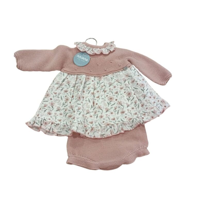 25673 JESUSITO PUNTO FLORECITAS GORRO JULIANA. ROPA PARA BEBES ,PREMAMA Y COLEGIAL - DE 0 5 AÑOS INVIERNO Vestidos . TALLAS 1M. 