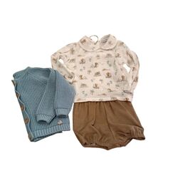 25690 CONJUNTO CHAQUETA PANTALÓN PANA ANIMALITOS JULIANA. ROPA PARA BEBES ,PREMAMA Y COLEGIAL - DE 0 5 AÑOS INVIERNO NIÑO