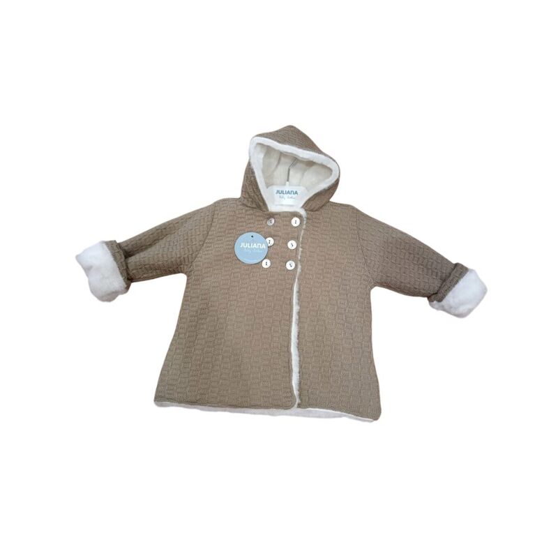 25703 ABRIGO PUNTO CUADRITOS FORRO JULIANA. ROPA PARA BEBES ,PREMAMA Y COLEGIAL - DE 0 5 AÑOS INVIERNO Abrigo . TALLAS 6 meses. 