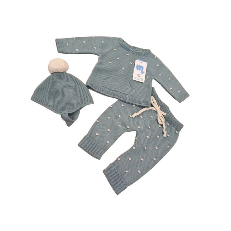 9806 Traje 3P Canesú bodoques con pantaloncito bodoques Mac ilusion. ROPA PARA BEBES ,PREMAMA Y COLEGIAL - DE 0 5 AÑOS INVIERNO