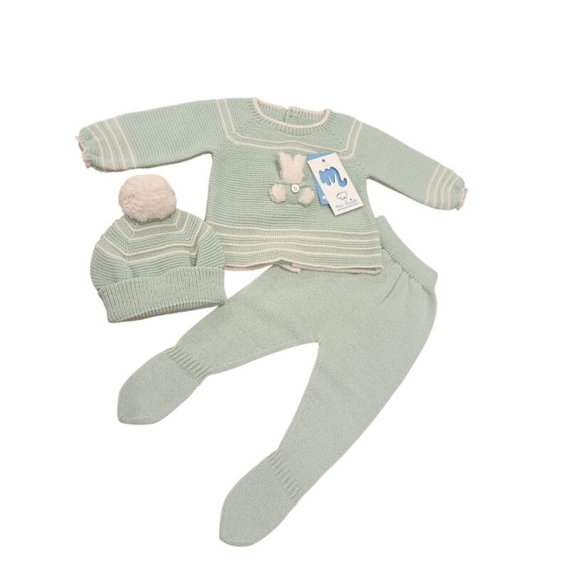 9809 Traje 3 pz  canesú conejo rabit Ambrosía Mac ilusión. ROPA PARA BEBES ,PREMAMA Y COLEGIAL - DE 0 5 AÑOS INVIERNO . TALLAS 0