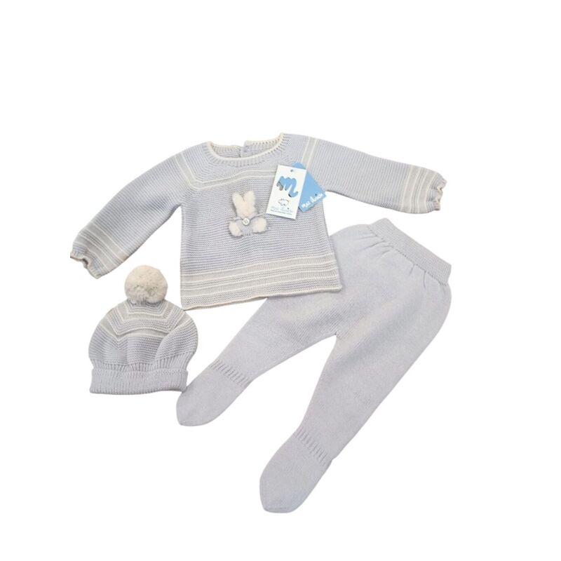9809 Traje 3 pz  canesú conejo rabit Moonlight Mac ilusión. ROPA PARA BEBES ,PREMAMA Y COLEGIAL - DE 0 5 AÑOS INVIERNO INFANTIL