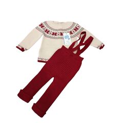 9866 Jubón  con tirante jácquard con  Jersey Mac ilusión. ROPA PARA BEBES ,PREMAMA Y COLEGIAL - DE 0 5 AÑOS INVIERNO Conjuntos