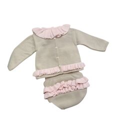 CONJUNTO JERSEY CON VOLANTE Y BRAGA DE PUNTO CUCADAS. ROPA PARA BEBES ,PREMAMA Y COLEGIAL - DE 0 5 AÑOS INVIERNO NIÑA Conjuntos