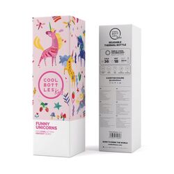 CBBK35FU The Kids Bottle - Funny Unicorns 350ml COOLBOTTLES. ROPA PARA BEBES ,PREMAMA Y COLEGIAL - COLEGIO ,MANDILONES, MOCHILAS