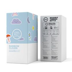 CBKD35RC The Kiddie Bottle - Rainbow Clouds 350ML COOLBOTTLES. ROPA PARA BEBES ,PREMAMA Y COLEGIAL - COLEGIO ,MANDILONES,