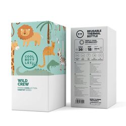 CBKD35WC The Kiddie Bottle - Wild Crew 350ml COOLBOTTLES. ROPA PARA BEBES ,PREMAMA Y COLEGIAL - COLEGIO ,MANDILONES, MOCHILAS