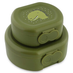 06201 Fiambrera con clip - 2 Uds. - Mr. Dino TRIXI. PUERICULTURA Y COMPLEMENTOS PARA BEBES - COMIDA TERMOS RECIPIENTES ROPA