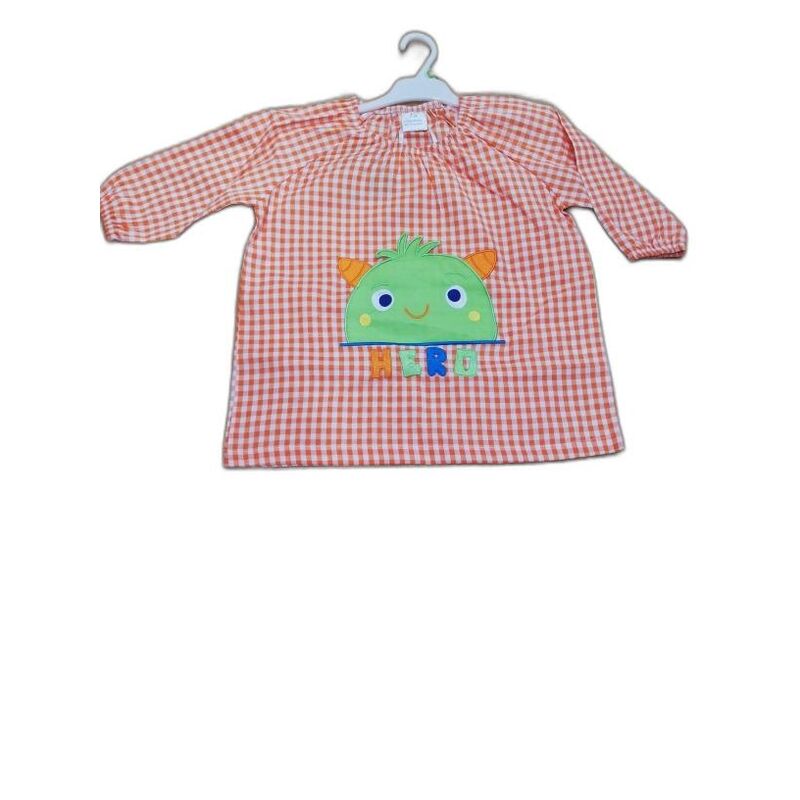 10 MANDILON HERO NARANJA CUELLO GOMA GARVEL. ROPA PARA BEBES ,PREMAMA Y COLEGIAL - COLEGIO ,MANDILONES, MOCHILAS MANDILÓN CON