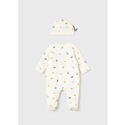 2717 Pelele con gorro dinosaurio recién nacido Mayoral. ROPA PARA BEBES ,PREMAMA Y COLEGIAL - DE 0 5 AÑOS INTERIOR Pijamas Niño