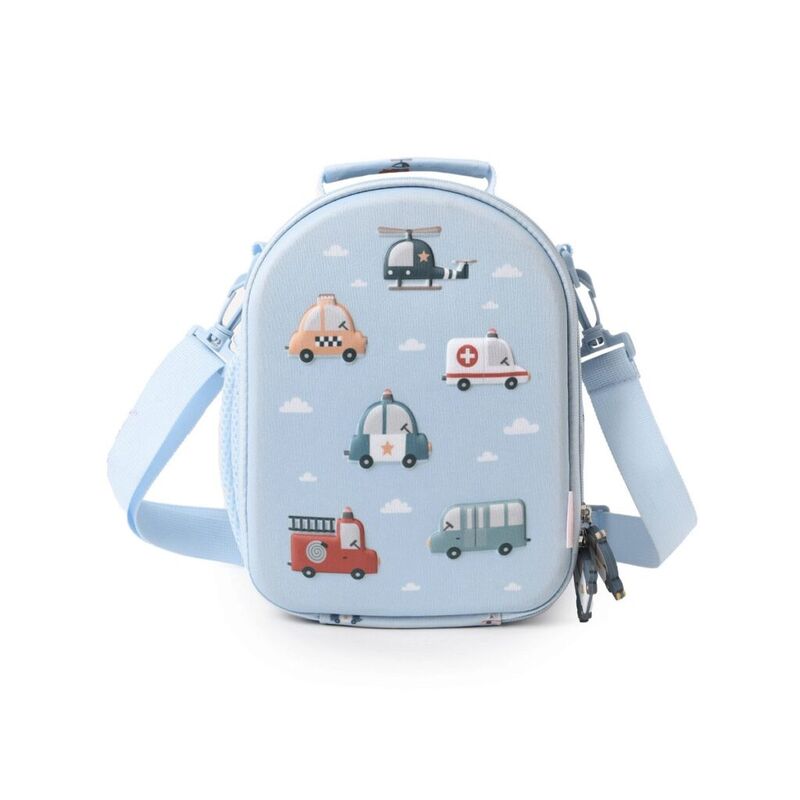 Bolsa Merienda Térmica 3D City Cars Personalizable Tutete. PUERICULTURA Y COMPLEMENTOS PARA BEBES - COMIDA TERMOS RECIPIENTES .
