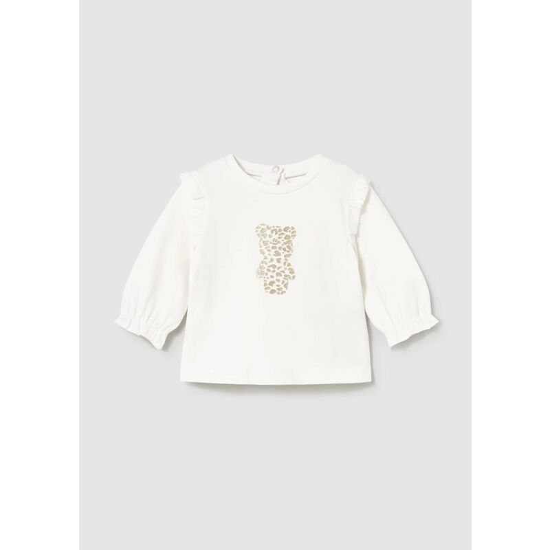 2055 CAMISETA M/L MAYORAL. ROPA PARA BEBES ,PREMAMA Y COLEGIAL - DE 0 5 AÑOS INVIERNO RECIEN NACIDO 0-1M 50CM . Color CRUDO.